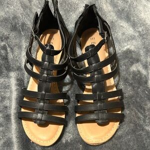 Esprit Black Strappy Gladiator Sandals